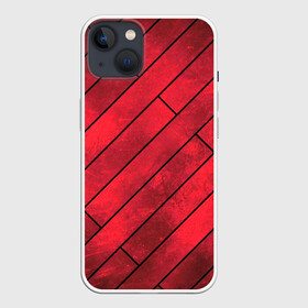 Чехол для iPhone 13 с принтом Red Boards Texture в Петрозаводске,  |  | attrition | boards | comic | dark | gloss | iron | light | metal | red | slabs | texture | wood | абстракция | глянец | дерево | доски | железо | картина | комикс | красный | линии | металл | паттерн | плиты | полосы | потертость | светлый