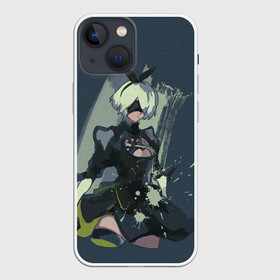 Чехол для iPhone 13 mini с принтом nier automata в Петрозаводске,  |  | 2b | ahegao | anime | girl | nier automata | replicant | waifu | аниме | ахегао | нир автомата | отаку | охегао | тян | тяночка