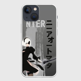 Чехол для iPhone 13 mini с принтом nier в Петрозаводске,  |  | 2b | ahegao | anime | girl | nier automata | replicant | waifu | аниме | ахегао | нир автомата | отаку | охегао | тян | тяночка
