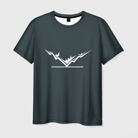 Мужская футболка 3D с принтом Гора наоборот в Петрозаводске, 100% полиэфир | прямой крой, круглый вырез горловины, длина до линии бедер | гора | горы | природа | эверест | экология