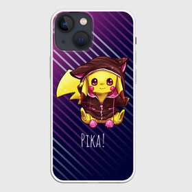 Чехол для iPhone 13 mini с принтом Пикачу в костюме в Петрозаводске,  |  | anime | picachu | pikachu | аниме | милый | пика | пикачу | покебол | покемон