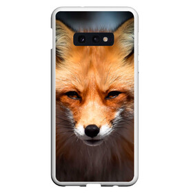 Чехол для Samsung S10E с принтом Хитрая лисица в Петрозаводске, Силикон | Область печати: задняя сторона чехла, без боковых панелей | Тематика изображения на принте: fox | foxy | животное | звери | лиса | лисенок | лисичка | милая | рыжая | фокс