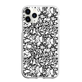 Чехол для iPhone 11 Pro Max матовый с принтом Абстрактная жидкость в Петрозаводске, Силикон |  | абстрактный | вода | геометрический | геометрия | дырки | жидкость | нейрографика | петли | плазма | пузыри | пятна | черно белый