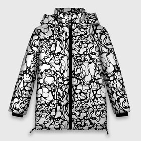 Женская зимняя куртка Oversize с принтом Абстрактная жидкость в Петрозаводске, верх — 100% полиэстер; подкладка — 100% полиэстер; утеплитель — 100% полиэстер | длина ниже бедра, силуэт Оверсайз. Есть воротник-стойка, отстегивающийся капюшон и ветрозащитная планка. 

Боковые карманы с листочкой на кнопках и внутренний карман на молнии | абстрактный | вода | геометрический | геометрия | дырки | жидкость | нейрографика | петли | плазма | пузыри | пятна | черно белый