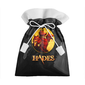 Подарочный 3D мешок с принтом Hades wolf в Петрозаводске, 100% полиэстер | Размер: 29*39 см | Тематика изображения на принте: hades | roguelike | бесконечные круги ада | волк | компьютерная игра | красный | трехглавый