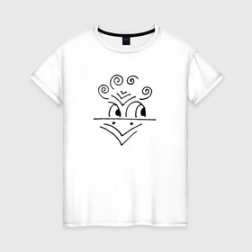 Женская футболка хлопок с принтом Птица рисунок карнадашом в Петрозаводске, 100% хлопок | прямой крой, круглый вырез горловины, длина до линии бедер, слегка спущенное плечо | hand made | графика | карандаш | кудри | минимализм | птицы | рисунок | черно белый