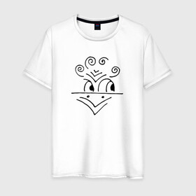 Мужская футболка хлопок с принтом Птица рисунок карнадашом в Петрозаводске, 100% хлопок | прямой крой, круглый вырез горловины, длина до линии бедер, слегка спущенное плечо. | hand made | графика | карандаш | кудри | минимализм | птицы | рисунок | черно белый