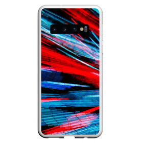 Чехол для Samsung Galaxy S10 с принтом АНАГЛИФ И НИЧЕГО БОЛЬШЕ в Петрозаводске, Силикон | Область печати: задняя сторона чехла, без боковых панелей | anaglyph | glitch. | red and blue | абстракция | анаглиф | глитч | графический эффект | красный синий | неон | свечение | фонари