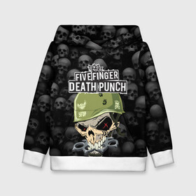 Детская толстовка 3D с принтом Five Finger Death Punch 5FDP (Z) в Петрозаводске, 100% полиэстер | двухслойный капюшон со шнурком для регулировки, мягкие манжеты на рукавах и по низу толстовки, спереди карман-кенгуру с мягким внутренним слоем | Тематика изображения на принте: 5fdp | 5фдп | ffdp | five finger death punch | ivan moody | living the dream | zoltan bathory | альтернатива | грув метал | золтан батори | музыка | ню метал | рок | хард рок