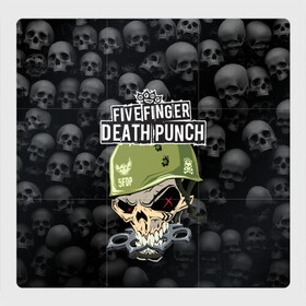 Магнитный плакат 3Х3 с принтом Five Finger Death Punch 5FDP (Z) в Петрозаводске, Полимерный материал с магнитным слоем | 9 деталей размером 9*9 см | Тематика изображения на принте: 5fdp | 5фдп | ffdp | five finger death punch | ivan moody | living the dream | zoltan bathory | альтернатива | грув метал | золтан батори | музыка | ню метал | рок | хард рок