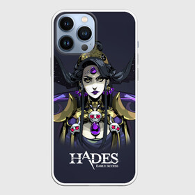 Чехол для iPhone 13 Pro Max с принтом Hades Nyx в Петрозаводске,  |  | Тематика изображения на принте: nyx | roguelike | бесконечные круги ада | богиня ночи | звезды | компьютерная игра | космос | мифология | никс | ночь