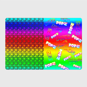 Магнитный плакат 3Х2 с принтом POP it! в Петрозаводске, Полимерный материал с магнитным слоем | 6 деталей размером 9*9 см | Тематика изображения на принте: pop it | rainbow | simple dimple | toy | игрушка | поп ит | радуга | симпл димпл