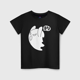 Детская футболка хлопок с принтом BOO GHOST ПРИВИДЕНИЕ БУ в Петрозаводске, 100% хлопок | круглый вырез горловины, полуприлегающий силуэт, длина до линии бедер | boo | boo ghost | tegunvteg | бу | привидение | призрак | прикол | смешной | хэллоуин | юмор