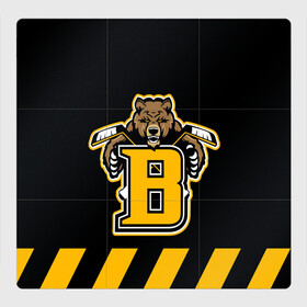 Магнитный плакат 3Х3 с принтом BOSTON BRUINS в Петрозаводске, Полимерный материал с магнитным слоем | 9 деталей размером 9*9 см | black | boston | bruins | hockey | ice | logo | nhl | sport | usa | бостон | брюинз | кубок | логотип | медведь | нхл | спорт | стэнли | хоккей