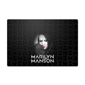 Головоломка Пазл магнитный 126 элементов с принтом MARILYN MANSON в Петрозаводске, полимерный материал с магнитным слоем | 126 деталей, размер изделия —  180*270 мм | Тематика изображения на принте: alternative | manson | music | rock | usa | искусство | картина | метал | музыка | мэрлин мэнсон | панк | рок