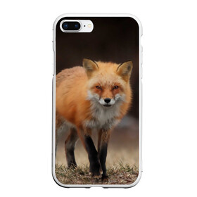 Чехол для iPhone 7Plus/8 Plus матовый с принтом Хитрая лисица в Петрозаводске, Силикон | Область печати: задняя сторона чехла, без боковых панелей | Тематика изображения на принте: fox | foxy | животное | звери | лиса | лисенок | лисичка | милая | рыжая | фокс