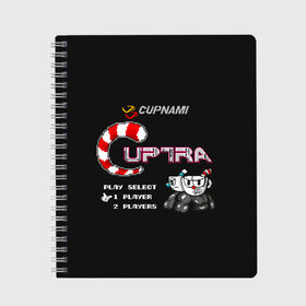 Тетрадь с принтом CupHead x Contra в Петрозаводске, 100% бумага | 48 листов, плотность листов — 60 г/м2, плотность картонной обложки — 250 г/м2. Листы скреплены сбоку удобной пружинной спиралью. Уголки страниц и обложки скругленные. Цвет линий — светло-серый
 | 8 bit | arkade | contra | cup head | cuphead | game | games | аркада | игра | игры | кап хэд | капхед | контра | купа хэд | сгз руфв | сгзруфв | чашкоголовый