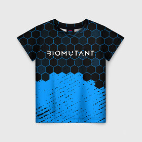 Детская футболка 3D с принтом Biomutant - Hexagon в Петрозаводске, 100% гипоаллергенный полиэфир | прямой крой, круглый вырез горловины, длина до линии бедер, чуть спущенное плечо, ткань немного тянется | bio | biomutant | game | games | mutant | био | биомутант | игра | игры | мутант | соты