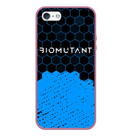 Чехол для iPhone 5/5S матовый с принтом Biomutant - Hexagon в Петрозаводске, Силикон | Область печати: задняя сторона чехла, без боковых панелей | bio | biomutant | game | games | mutant | био | биомутант | игра | игры | мутант | соты