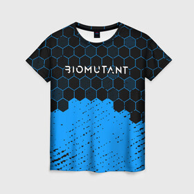 Женская футболка 3D с принтом Biomutant - Hexagon в Петрозаводске, 100% полиэфир ( синтетическое хлопкоподобное полотно) | прямой крой, круглый вырез горловины, длина до линии бедер | bio | biomutant | game | games | mutant | био | биомутант | игра | игры | мутант | соты