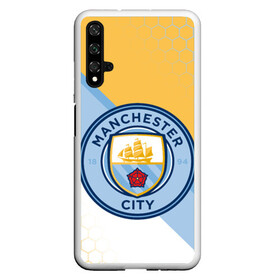 Чехол для Honor 20 с принтом MANCHESTER CITY МАНЧЕСТЕР в Петрозаводске, Силикон | Область печати: задняя сторона чехла, без боковых панелей | Тематика изображения на принте: fifa | football | man city | manchester city football club | sport | uefa | английская премьер лига | англия. | лига финал | манчестер сити | матч | спорт | уефа | финал | фифа | футбол | футбольный клуб