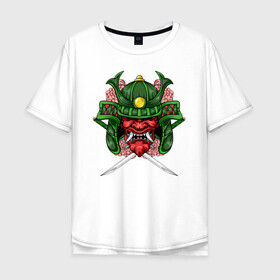 Мужская футболка хлопок Oversize с принтом Ронин в Петрозаводске, 100% хлопок | свободный крой, круглый ворот, “спинка” длиннее передней части | japan | бусидо | ката | катана | ронин | сакура | самурай | япония
