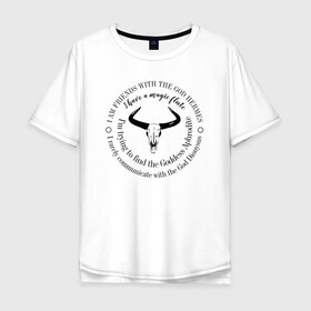 Мужская футболка хлопок Oversize с принтом DARK GOBY в Петрозаводске, 100% хлопок | свободный крой, круглый ворот, “спинка” длиннее передней части | бычок | иностранные | надписи | приколы | слова