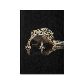 Обложка для паспорта матовая кожа с принтом ЭУБЛЕФАР  EUBLEPHARIS в Петрозаводске, натуральная матовая кожа | размер 19,3 х 13,7 см; прозрачные пластиковые крепления | Тематика изображения на принте: tegunvteg | геккон | гекон | зублефар | леопардовый геккон | эу | эублефар | ящерица