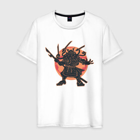 Мужская футболка хлопок с принтом Ктулху Самурай Samurai ninja в Петрозаводске, 100% хлопок | прямой крой, круглый вырез горловины, длина до линии бедер, слегка спущенное плечо. | art | cyberpunk samurai | elder god | ninja | oni | rdsmry | ronin | samurai | shogun | арт | говард лавкрафт | древние боги | древний бог | киберпанк самурай | мерч | осьминог | прикол | путь воина | ронин | сёгун | токио | харакири