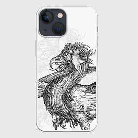 Чехол для iPhone 13 mini с принтом Грифон в Петрозаводске,  |  | грифон | древний | животное | зверь | мифическое существо | монстр | птица | тату | татуировка