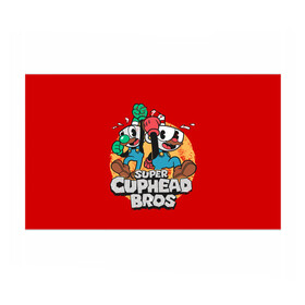 Бумага для упаковки 3D с принтом Super Cuphead Bros в Петрозаводске, пластик и полированная сталь | круглая форма, металлическое крепление в виде кольца | arkade | cup head | cuphead | game | games | mario | аркада | игра | игры | кап хэд | капхед | купа хэд | марио | сгз руфв | сгзруфв | чашкоголовый