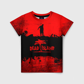 Детская футболка 3D с принтом Island of blood в Петрозаводске, 100% гипоаллергенный полиэфир | прямой крой, круглый вырез горловины, длина до линии бедер, чуть спущенное плечо, ткань немного тянется | dead island | game | games | zombi | zomby | апокалепсис | апокалипсис | вуфв шыдфтв | дэд исланд | зомби | игра | игры | мертвый остров