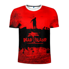 Мужская футболка 3D спортивная с принтом Island of blood в Петрозаводске, 100% полиэстер с улучшенными характеристиками | приталенный силуэт, круглая горловина, широкие плечи, сужается к линии бедра | Тематика изображения на принте: dead island | game | games | zombi | zomby | апокалепсис | апокалипсис | вуфв шыдфтв | дэд исланд | зомби | игра | игры | мертвый остров