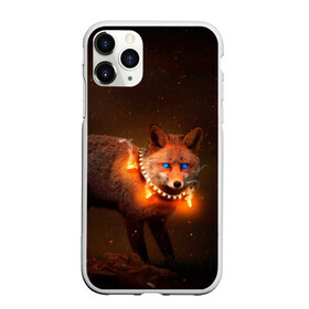 Чехол для iPhone 11 Pro матовый с принтом Лисица с гирляндой в Петрозаводске, Силикон |  | fox | foxy | животное | звери | лиса | лисенок | лисичка | милая | рыжая | фокс