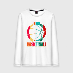 Мужской лонгслив хлопок с принтом Color Basketball в Петрозаводске, 100% хлопок |  | basketball | game | mvp | nba | slamdunk | sport | streetball | баскетбол | баскетболист | игра | игрок | мяч | нба | слэмланк | спорт | стритбол | тренер | чемпион