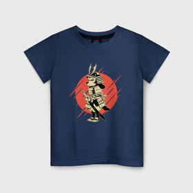 Детская футболка хлопок с принтом Пёс призрак - путь самурая в Петрозаводске, 100% хлопок | круглый вырез горловины, полуприлегающий силуэт, длина до линии бедер | art | cyberpunk samurai | dog | ninja | oni | ronin | samurai | shogun | арт | капли краски | киберпанк самурай | мерч | пёсик | прикол | путь воина | ронин | сёгун | собака самурай | собачка | токио | харакири | черный самурай