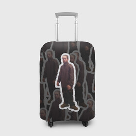 Чехол для чемодана 3D с принтом Роберт Паттинсон | Мем в Петрозаводске, 86% полиэфир, 14% спандекс | двустороннее нанесение принта, прорези для ручек и колес | мем | роберт дуглас томас паттинсон | роберт паттинсон