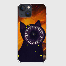 Чехол для iPhone 13 mini с принтом Космический кот | Space Cat в Петрозаводске,  |  | cat | cats | colors | galaxy | meow | paints | space | star
nebula | абстракция | вселенная | галактика | звезда | звезды | космический | кот | котик | котики | коты | кошка | кошки | красивая кошка | краски | мяу | планеты