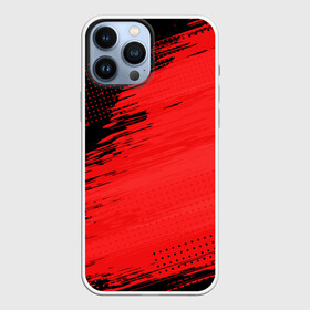 Чехол для iPhone 13 Pro Max с принтом ЧЕРНО КРАСНЫЙ ГРАНЖ | GRUNGE (Z) в Петрозаводске,  |  | abstract | geometry | geometry stripes | grunge | texture | абстракция | геометрические полосы | геометрия | гранж | красно черное | красное | текстура | черное