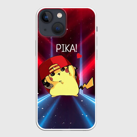 Чехол для iPhone 13 mini с принтом Пикачу в бейсболке в Петрозаводске,  |  | anime | picachu | pikachu | аниме | милый | пика | пикачу | покебол | покемон