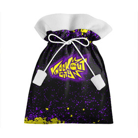 Подарочный 3D мешок с принтом Knockout City, logo в Петрозаводске, 100% полиэстер | Размер: 29*39 см | knockout city | вышибала | игра | логотипы игр | нокаут | нокаут сити | экшн