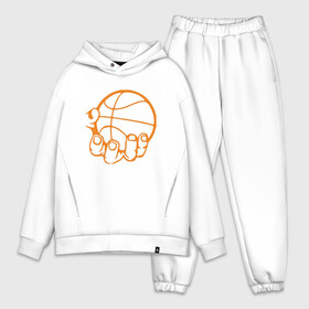 Мужской костюм хлопок OVERSIZE с принтом My Ball в Петрозаводске,  |  | basketball | game | nba | sport | streetball | баскетбол | баскетболист | игра | игрок | мяч | нба | спорт | стритбол | тренер