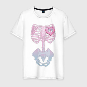 Мужская футболка хлопок с принтом yumemi riamu (Риаму Юмэми) в Петрозаводске, 100% хлопок | прямой крой, круглый вырез горловины, длина до линии бедер, слегка спущенное плечо. | anime | yumemi riamu | аниме | девушки золушки | риаму юмэми | сердце | скелет | хэллоуин