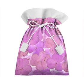 Подарочный 3D мешок с принтом Ковер из КлеВера в Петрозаводске, 100% полиэстер | Размер: 29*39 см | зелень | клевер | ковер | природа | растение | розовый | цветок | цветы