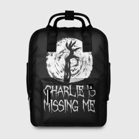 Женский рюкзак 3D с принтом Charlie is missing me в Петрозаводске, 100% полиэстер | лямки с регулируемой длиной, сверху ручки, чтобы рюкзак нести как сумку. Основное отделение закрывается на молнию, как и внешний карман. Внутри два дополнительных кармана, один из которых закрывается на молнию. По бокам два дополнительных кармашка, куда поместится маленькая бутылочка
 | animation | dont starve | dont starve together | game | games | mult | survive | выживалка | выживание | донт старв | игра | игры | мульт | не голодай | не голодайка