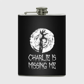 Фляга с принтом Charlie is missing me в Петрозаводске, металлический корпус | емкость 0,22 л, размер 125 х 94 мм. Виниловая наклейка запечатывается полностью | animation | dont starve | dont starve together | game | games | mult | survive | выживалка | выживание | донт старв | игра | игры | мульт | не голодай | не голодайка