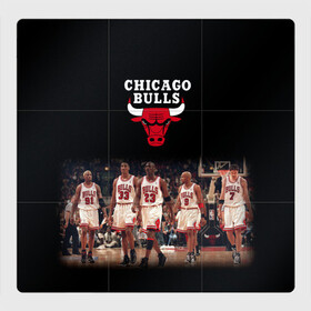 Магнитный плакат 3Х3 с принтом CHICAGO BULLS [3] в Петрозаводске, Полимерный материал с магнитным слоем | 9 деталей размером 9*9 см | Тематика изображения на принте: basketball | bulls | chicago | chicago bulls | jordan | nba | баскетбол | джордан | нба | чикаго буллз