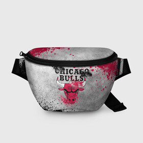 Поясная сумка 3D с принтом CHICAGO BULLS [8] в Петрозаводске, 100% полиэстер | плотная ткань, ремень с регулируемой длиной, внутри несколько карманов для мелочей, основное отделение и карман с обратной стороны сумки застегиваются на молнию | basketball | bulls | chicago | chicago bulls | jordan | nba | баскетбол | джордан | нба | чикаго буллз