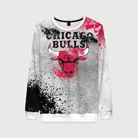 Женский свитшот 3D с принтом CHICAGO BULLS [8] в Петрозаводске, 100% полиэстер с мягким внутренним слоем | круглый вырез горловины, мягкая резинка на манжетах и поясе, свободная посадка по фигуре | basketball | bulls | chicago | chicago bulls | jordan | nba | баскетбол | джордан | нба | чикаго буллз