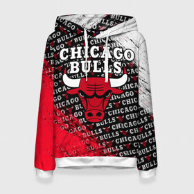 Женская толстовка 3D с принтом CHICAGO BULLS [6] в Петрозаводске, 100% полиэстер  | двухслойный капюшон со шнурком для регулировки, мягкие манжеты на рукавах и по низу толстовки, спереди карман-кенгуру с мягким внутренним слоем. | basketball | bulls | chicago | chicago bulls | jordan | nba | баскетбол | джордан | нба | чикаго буллз